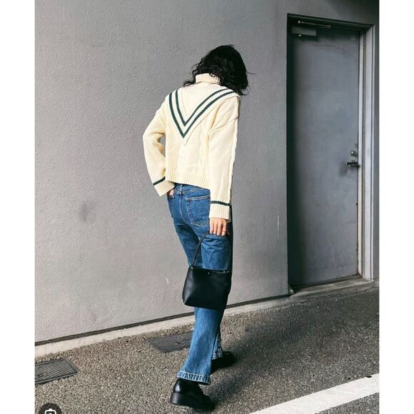 Moussy Women's Tilden High Neck Knit Sweater One Size Relaxed Fit - Picture 2 of 13